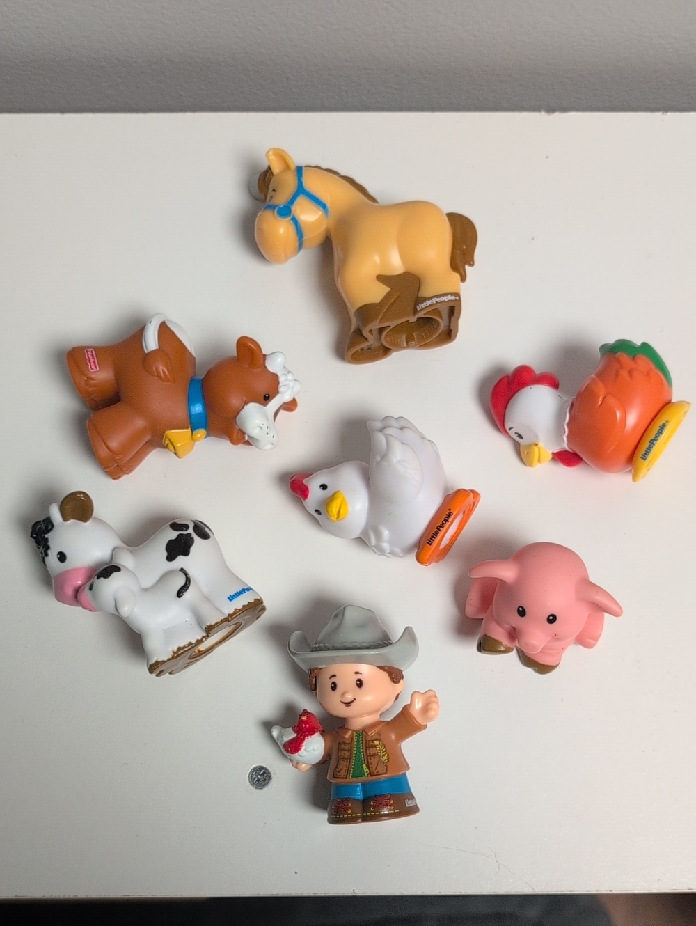 Fisher Price Little People Set Of 7 Farm Themed Little People Toys Farmer Pig